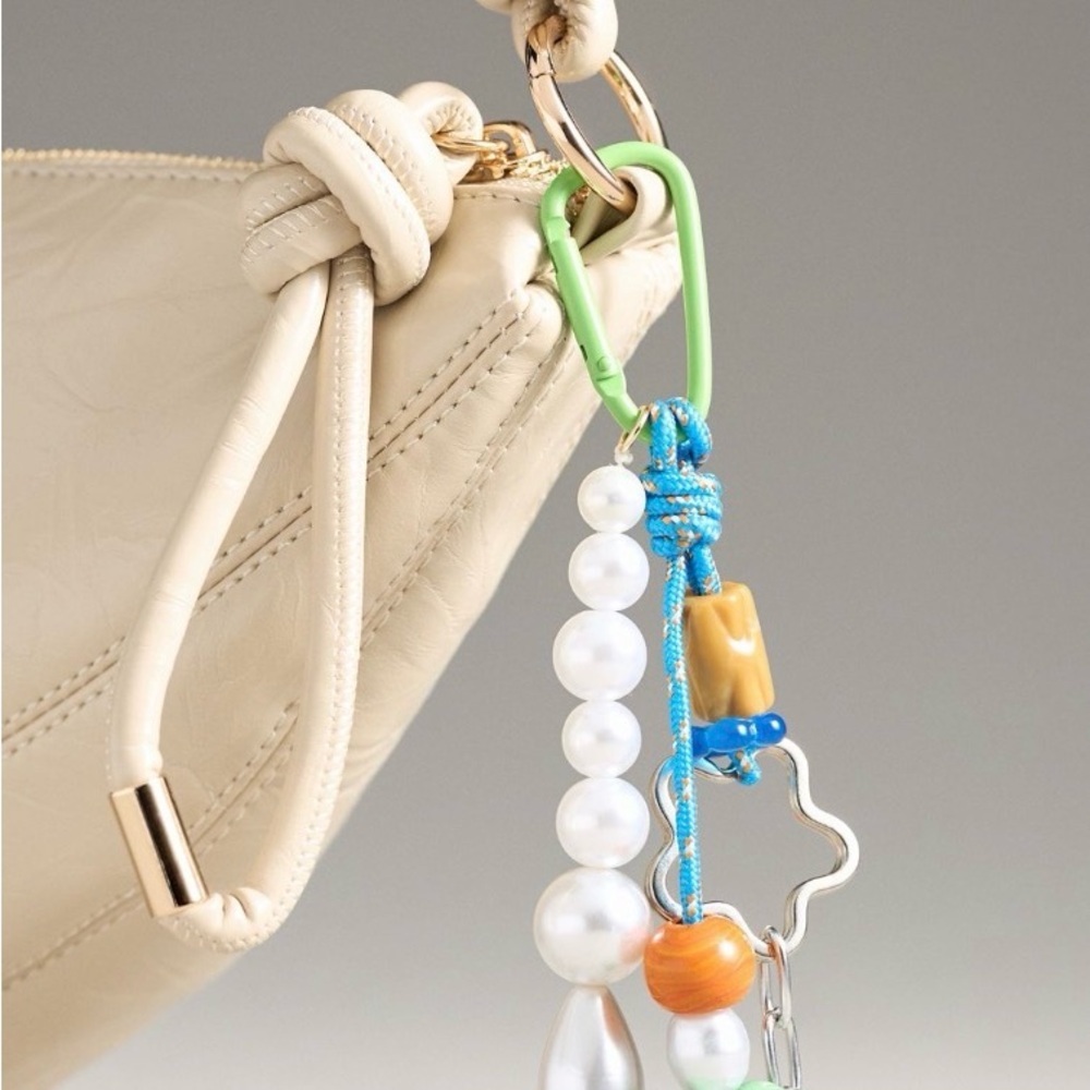 Anthropologie Spring Star Dopamine Beaded Bag Charm